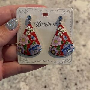 Brighton Red and Blue Floral Earrings